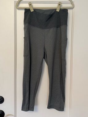 Patagonia Lightweight Pack Out Crops Cropped Leggings Women's L Large Grey